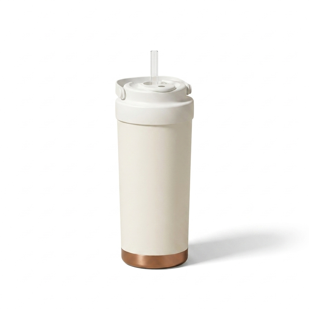 真空断熱ストロータンブラー 500ml(ストロー付き・セラミックコーティング)